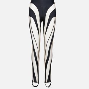 Mugler Sheer Spiral Leggings